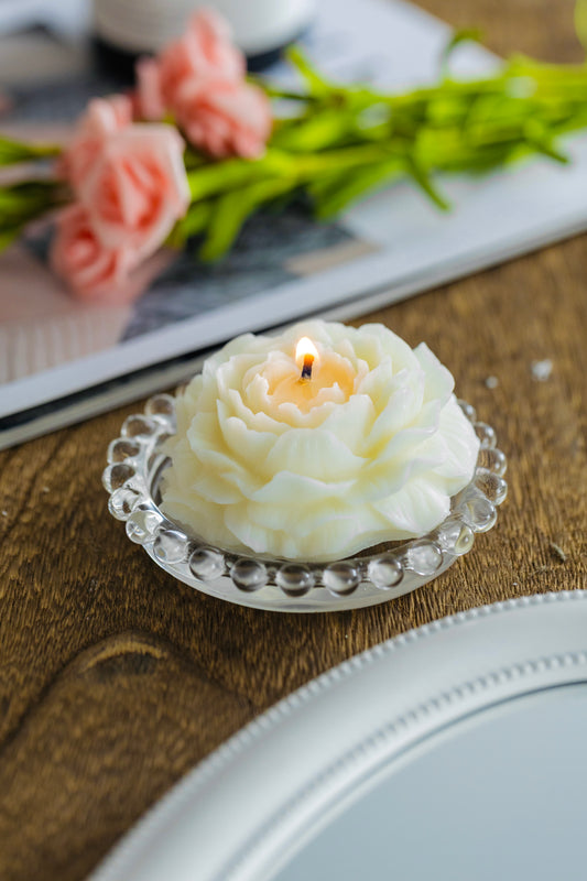 Handcrafted Low-Temperature Luminescent Candle - White Peony (Luminescence)