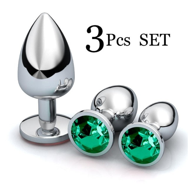 Erotic Adults Anal Sex Plug, Metal Butt Plug With Jewelry